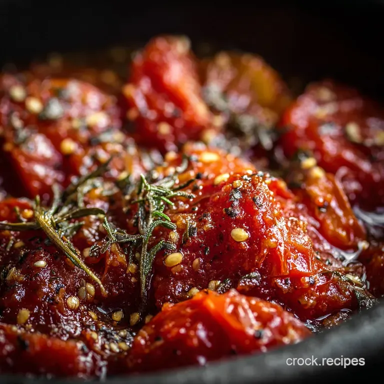 The Best Slow-Roasted Tomato Sauce: Deeply Flavourful and Rustic presentation