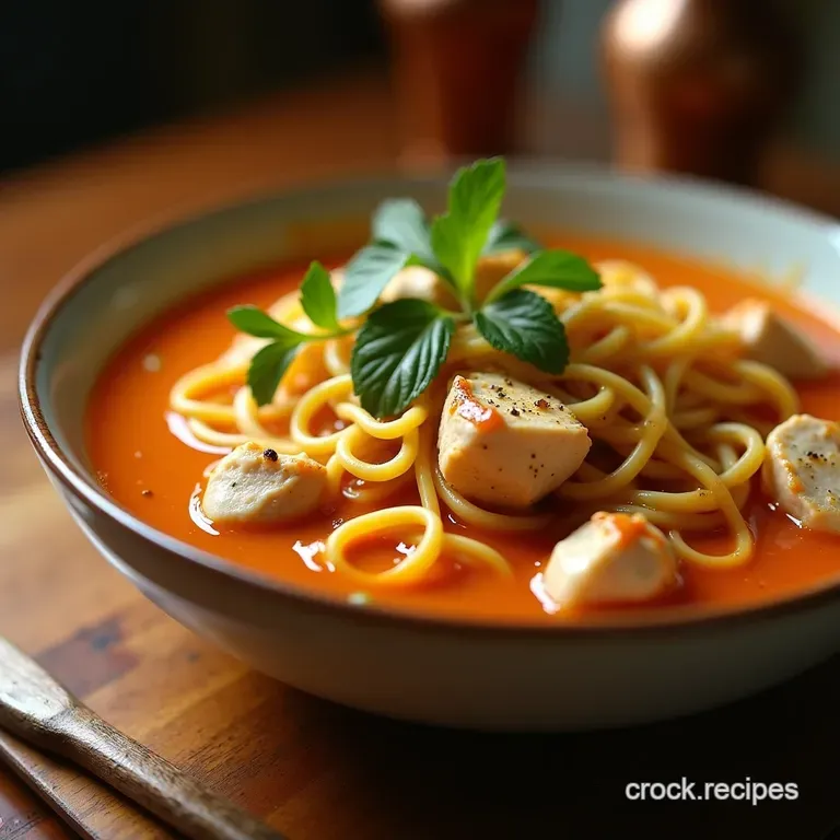The Ultimate KettleSide Comfort SlowSimmered Chicken Soup with Silky Egg Noodles presentation