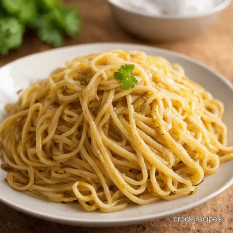 Slurpworthy Garlic Noodles presentation