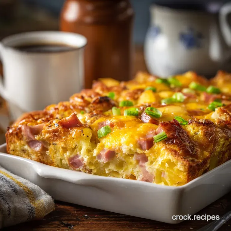 Small Batch Ham Potato Breakfast Casserole the Weekend Warmer presentation