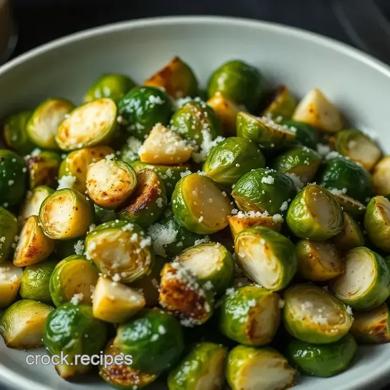 Smashed Brussels Sprouts with Garlic and Parmesan