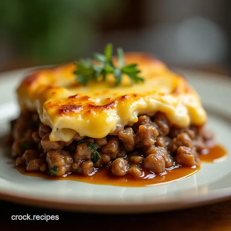 The Cottage Comfort Pie Ground Beef Root Vegetable Bake with Smoked Gouda Mash
