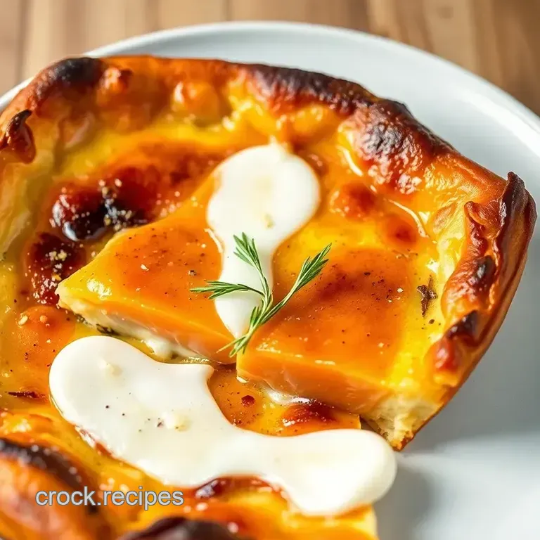 Smoked Salmon & Dill Dutch Baby with Everything Bagel Crumble presentation