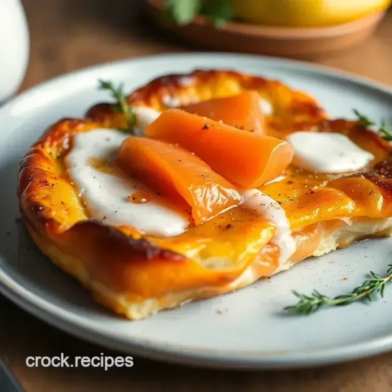 Smoked Salmon & Dill Dutch Baby with Everything Bagel Crumble