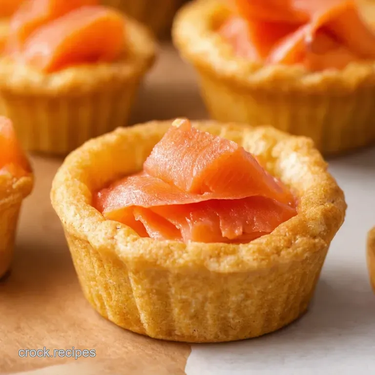 Smoked Salmon Dill Tartlets with Lemon Cr&egrave;me Fra&icirc;che presentation