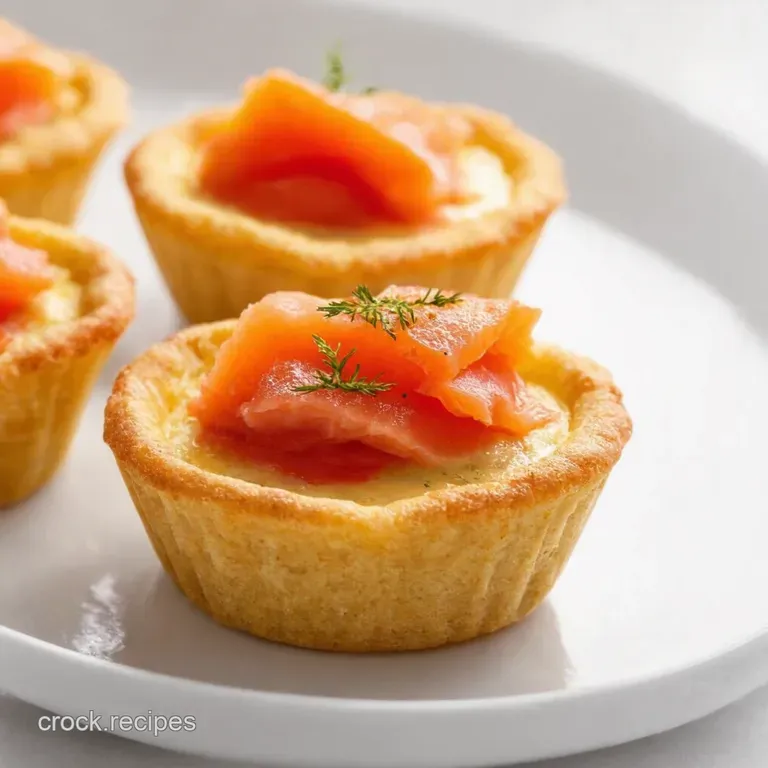 Smoked Salmon Dill Tartlets with Lemon Crème Fraîche