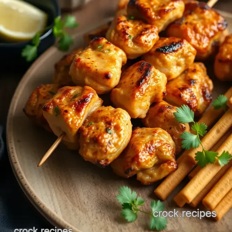 Smoky Grilled Chicken Skewers with a Twist presentation