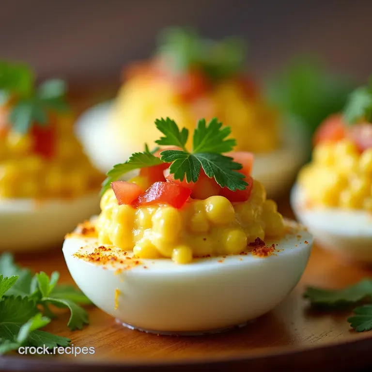 Smoky Elote Deviled Eggs Street Corn Fiesta Bites