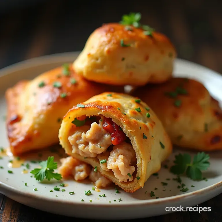 Smoky Savoury Porta Pit Chicken Pockets OvenBaked Edition