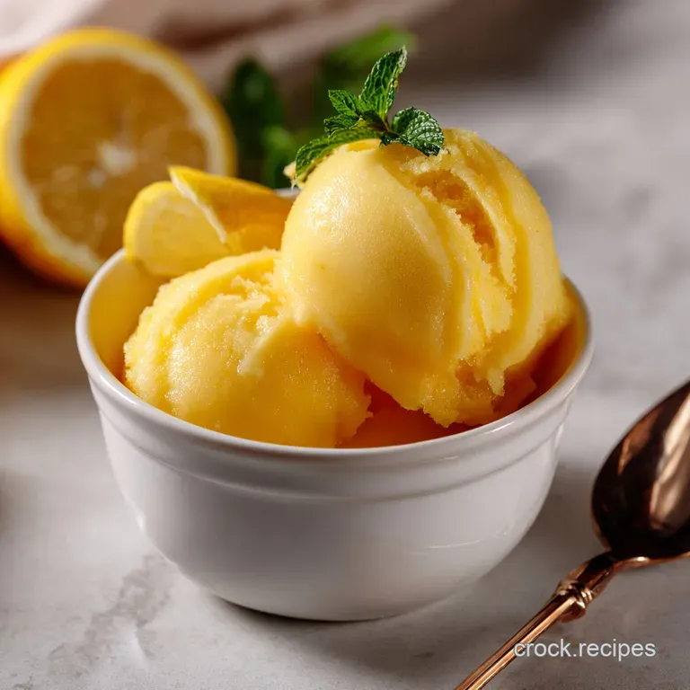 Honey Lemon Sorbet: the Zesty Buzz Recipe presentation