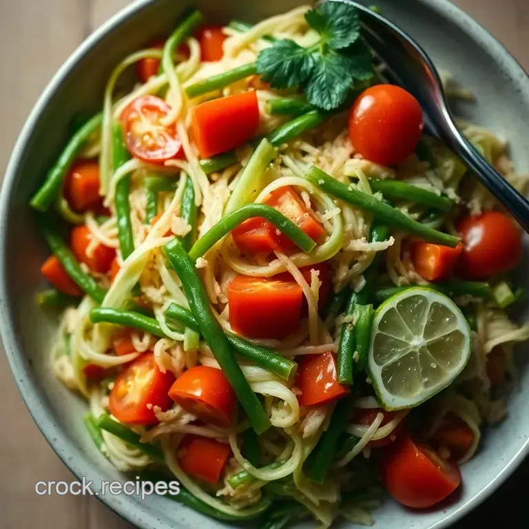 Som Tum: Authentic Thai Papaya Salad presentation