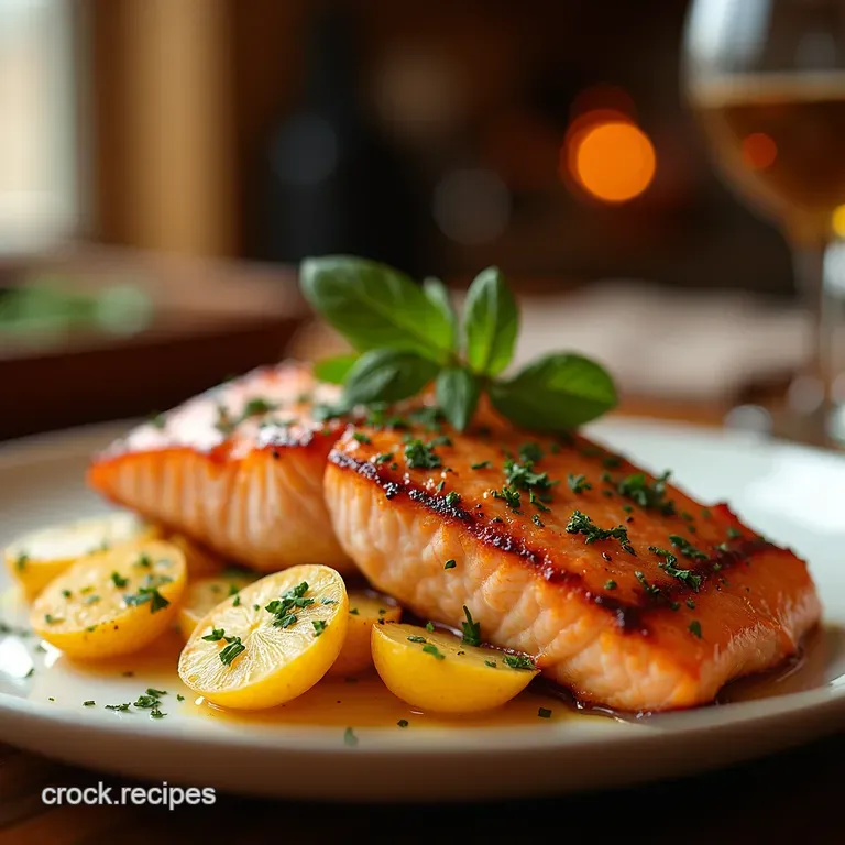 Spanish Baked Salmon with Potatoes presentation