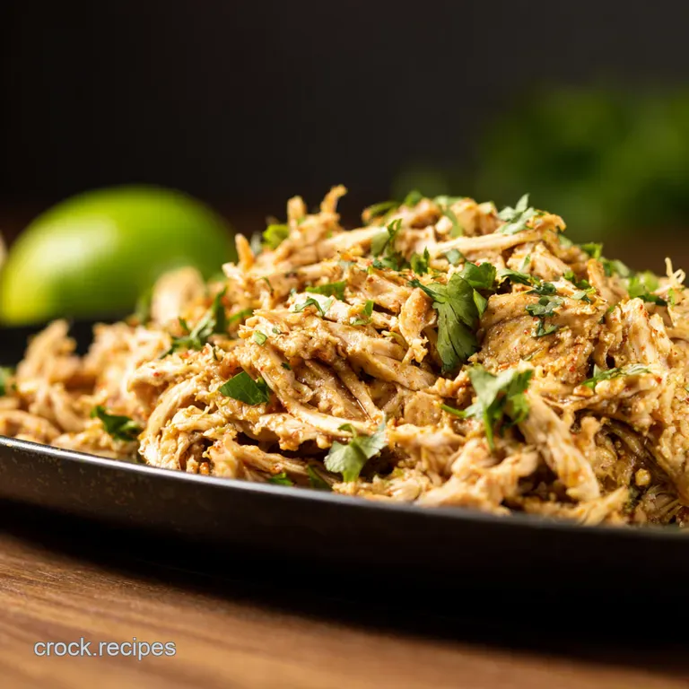 Speedy Savory Chipotle Lime Shredded Chicken presentation