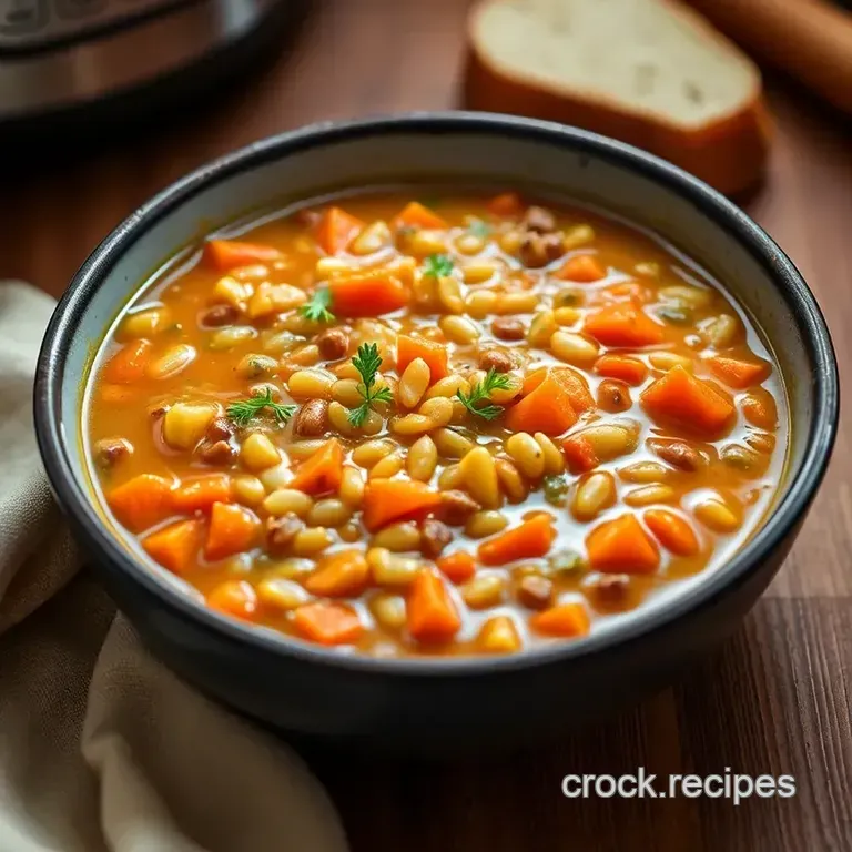 Speedy & Scrumptious Pressure Cooker Lentil Soup presentation