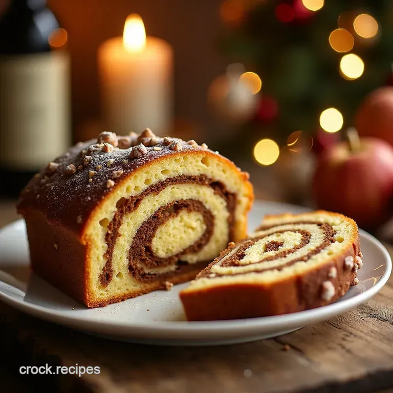 The Grand Dame of Festive Bakes Rich Spiced Christmas Eggnog Swirl Bread presentation