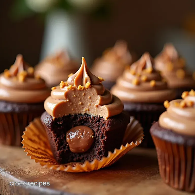 Warm Hug in a Wrapper Spiced NutellaFilled Chocolate Cupcakes presentation