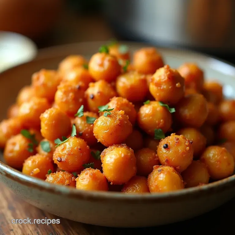 Crispy Fiery Kicks The Ultimate Air Fryer Spicy Chickpeas presentation