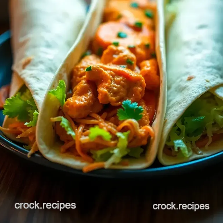 Spicy Buffalo Chicken Wraps with Creamy Ranch presentation