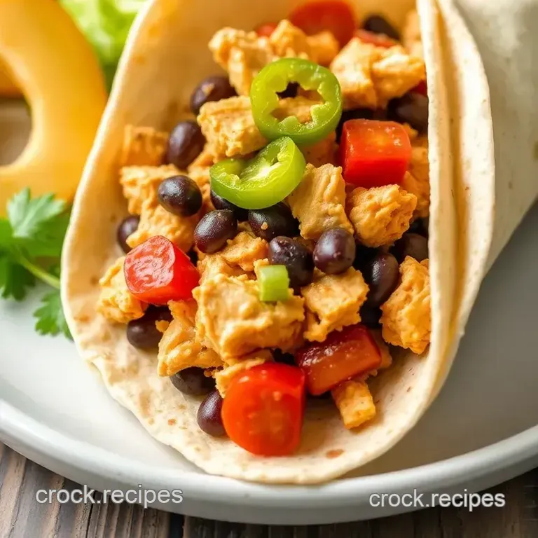Spicy Chicken & Bean Wrap: 5 Easy Steps to a Delicious Lunch! presentation