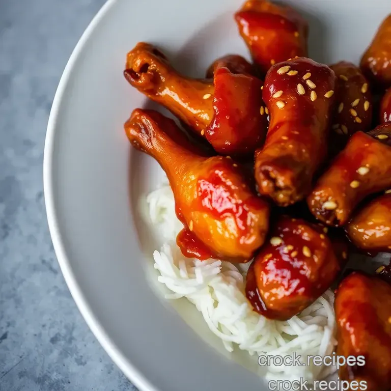 Spicy Korean Gochugaru Chicken Wings with Sesame Lime Glaze presentation