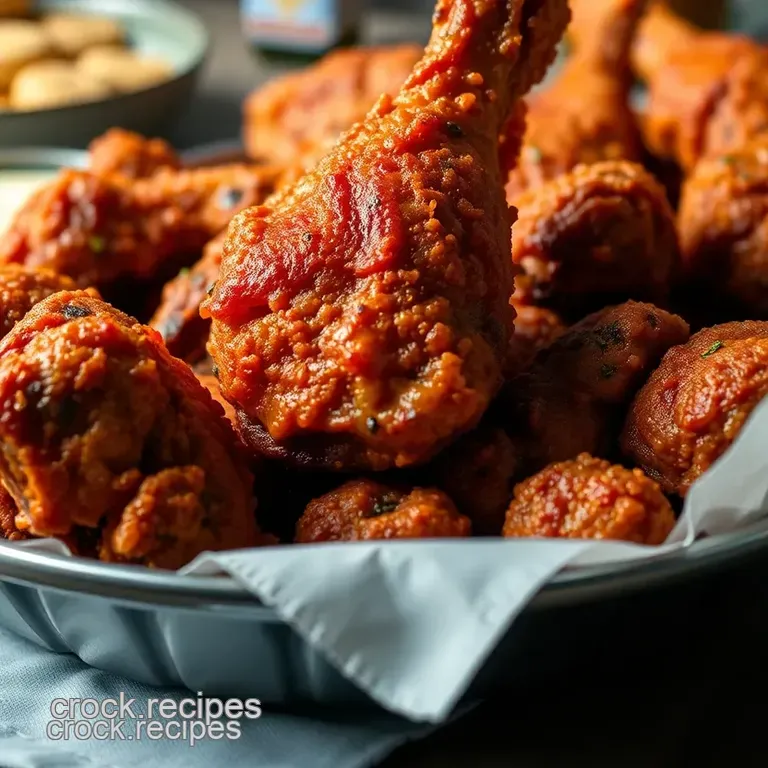 Spicy Nashville-Style Hot Chicken with a Sweet Twist presentation