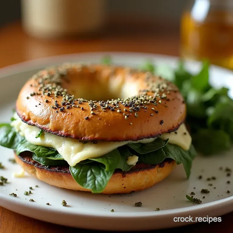 Spinach Cottage Cheese Flagels Guiltfree Bagel Bliss presentation