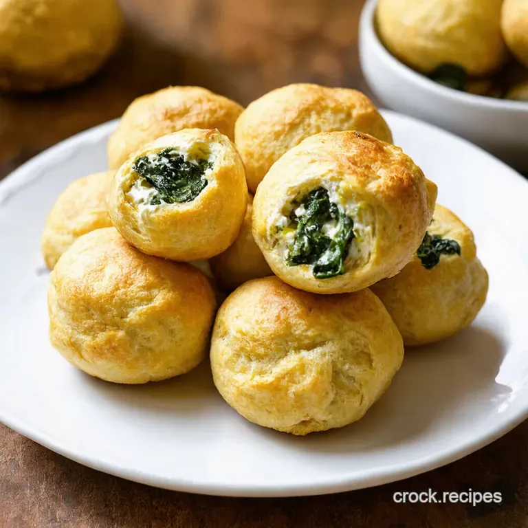 Spinach & Feta Puff Pastry Bites presentation