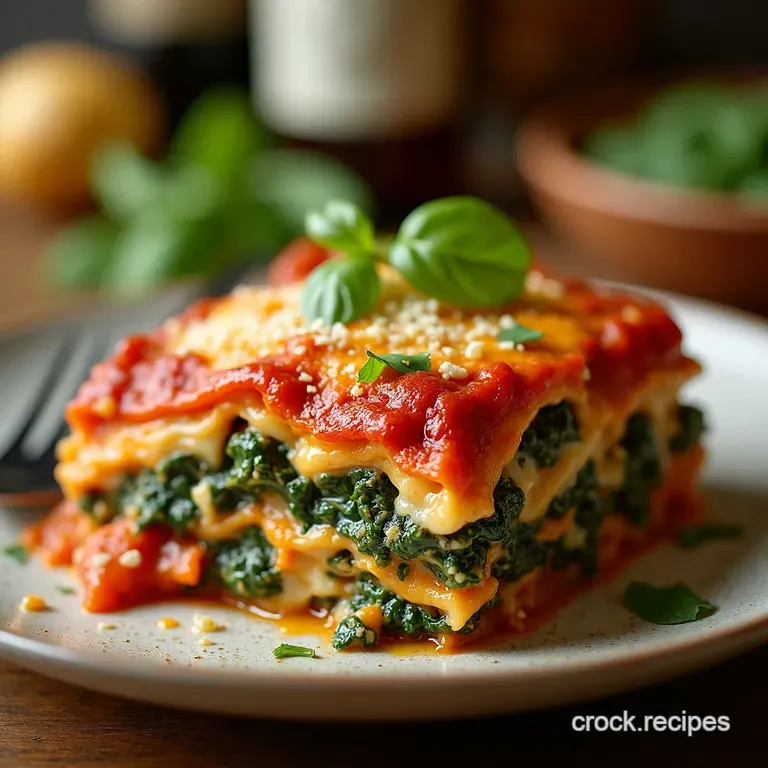 Spinach Ricotta Lasagna a Healthy Twist presentation