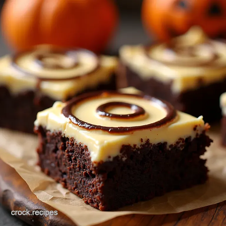 Spooktacular Swirl Brownies presentation
