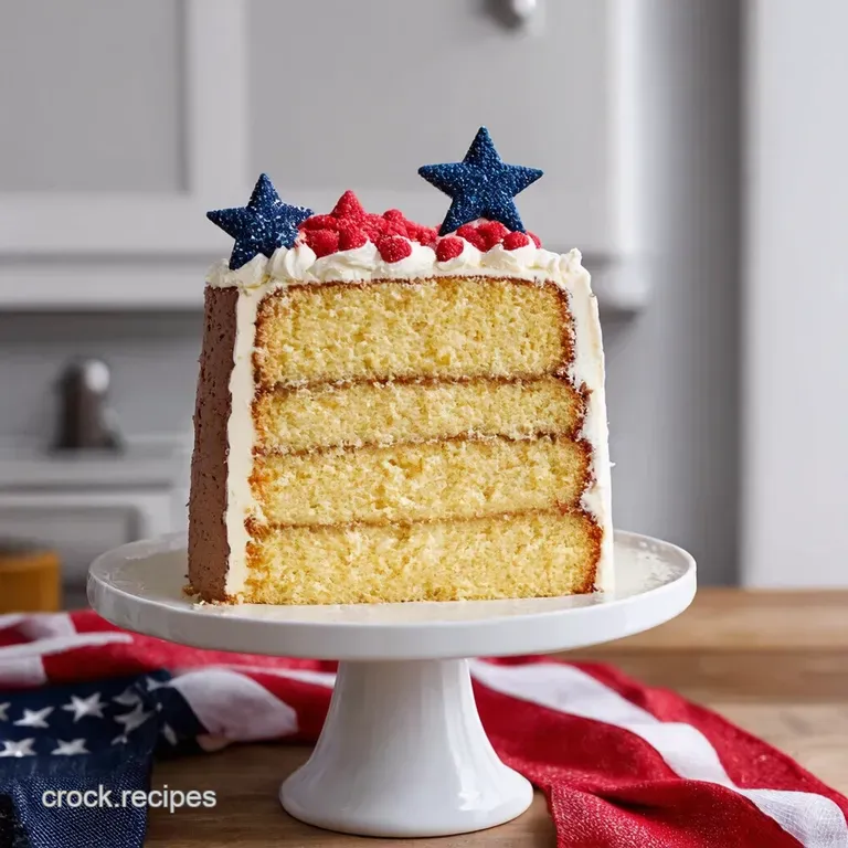 Starspangled Patriotic Layer Cake presentation