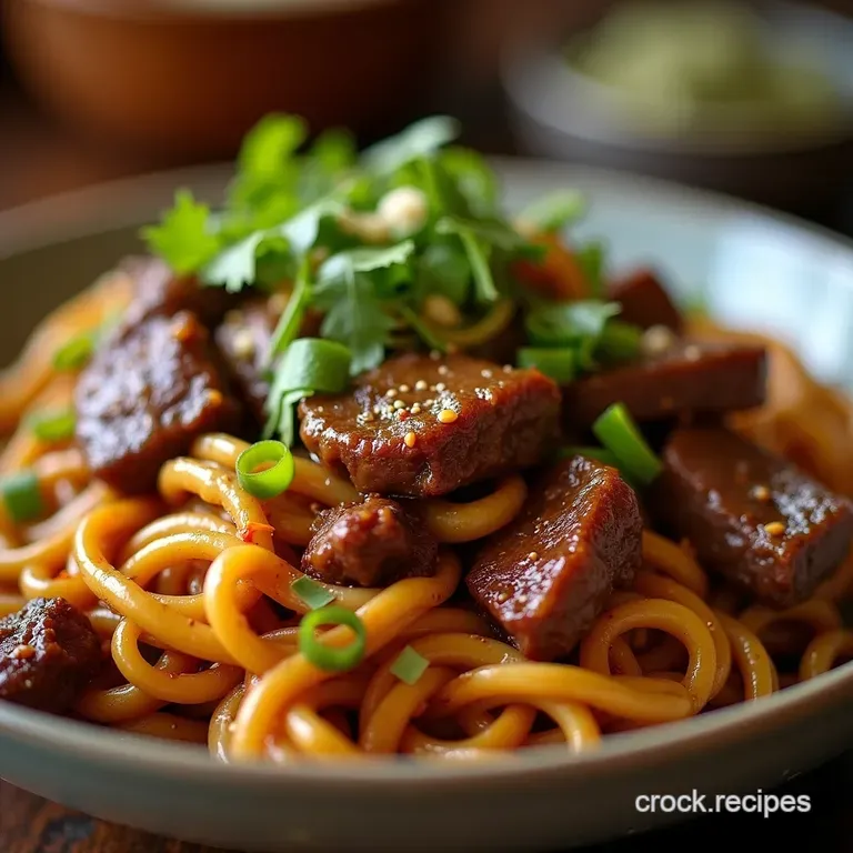 The Ultimate Sticky Beef Noodle StirFry Faster Than Ordering In presentation