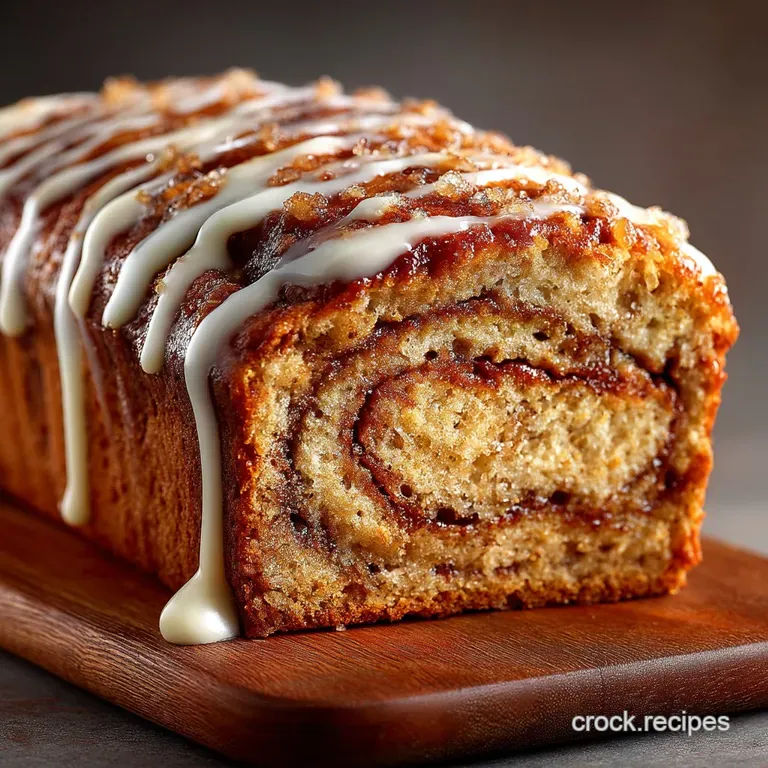 The Morning Glory Loaf Sticky Cinnamon Swirl Quick Bread with Vanilla Glaze