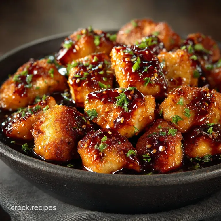 Sticky Sweet Honey Garlic Chicken Bites the Ultimate Weeknight Fakeaway presentation