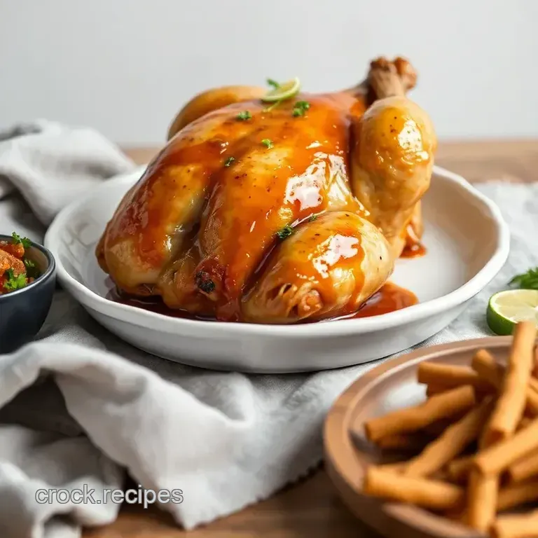 Zesty Roast Chicken with Sticky Lime Glaze presentation