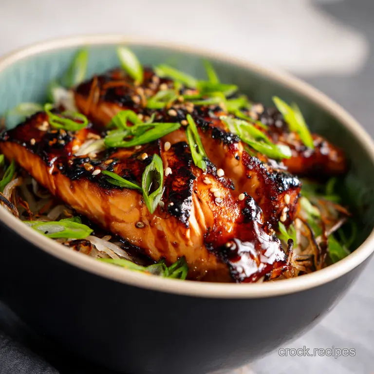Sticky Sublime Teriyaki Salmon from Frying Pan to Fanfare presentation