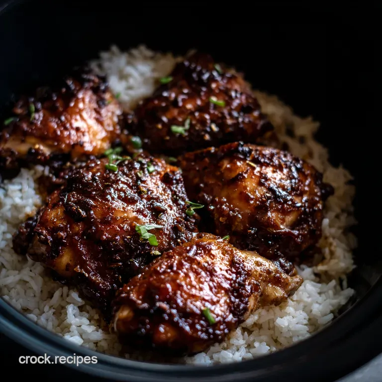 Sticky Sweet Honey Garlic Chicken Thighs (Slow Cooker Magic!)