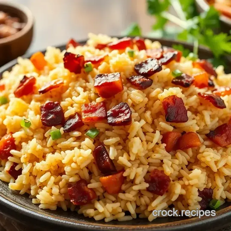 Bacon Fried Rice with Crunchy Cabbage