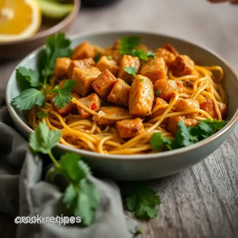 Speedy Tempeh Pad Thai: A Vegan Delight presentation