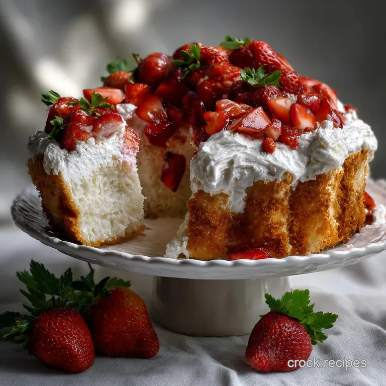 Strawberry Angel Food Cake Dessert 4: Zero Cook Glory presentation