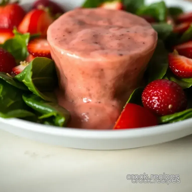 Strawberry Balsamic Bliss: A Refreshing Spinach Salad Dressing presentation