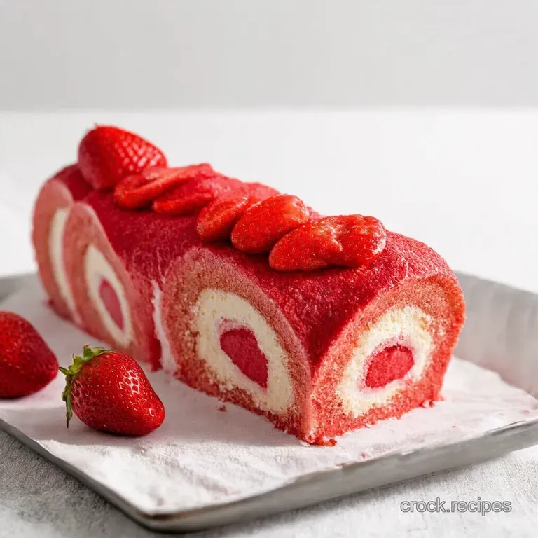Strawberry Dream Swiss Roll A Burst of Summer in Every Slice