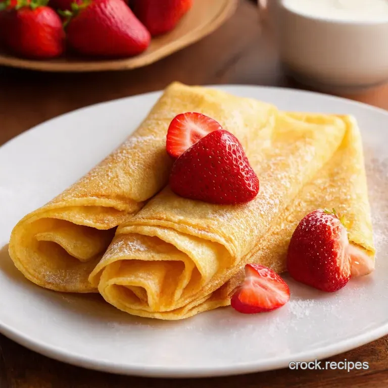 Strawberry Fields Forever Crepes presentation