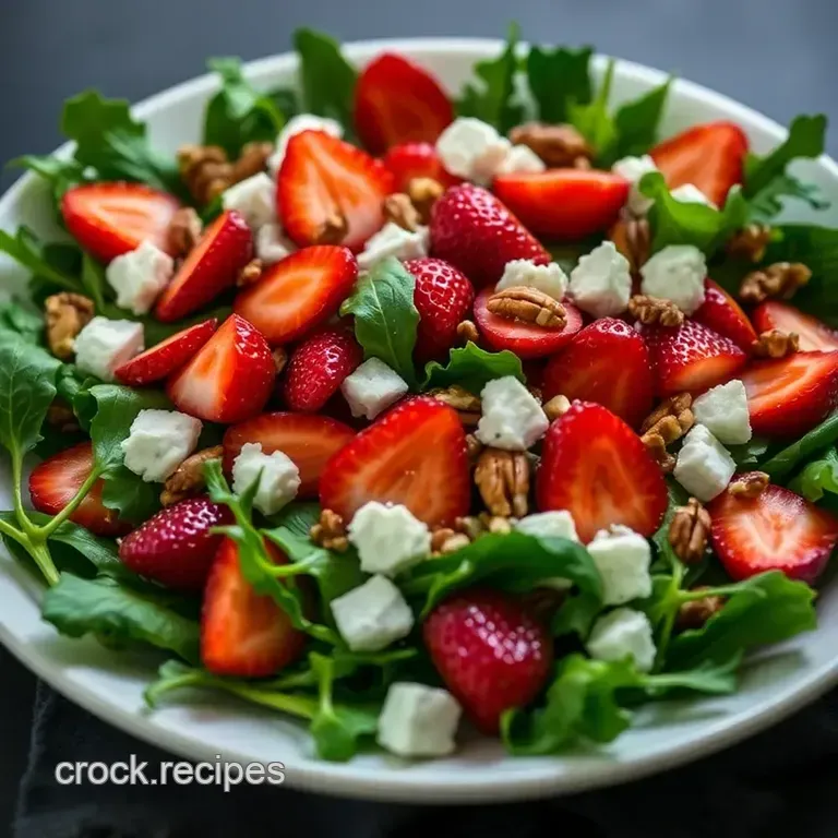 Strawberry Fields Forever Salad with Balsamic Glaze presentation