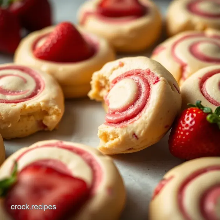 Strawberry Swirl Cheesecake Cookies