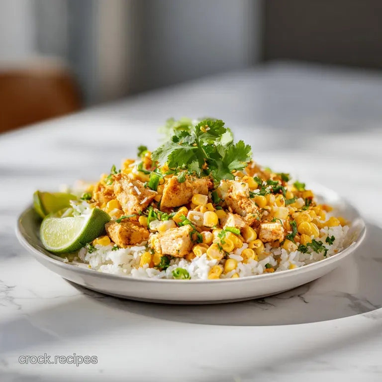 Street Corn Chicken Rice Bowl: Zesty & Charred