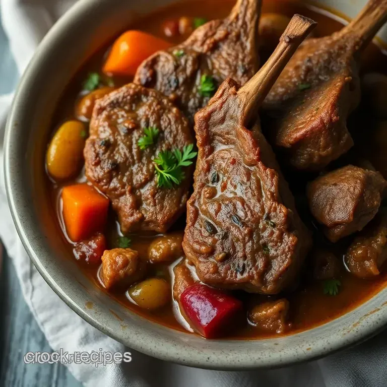 Succulent Lamb Chops in a Spiced Tajine presentation