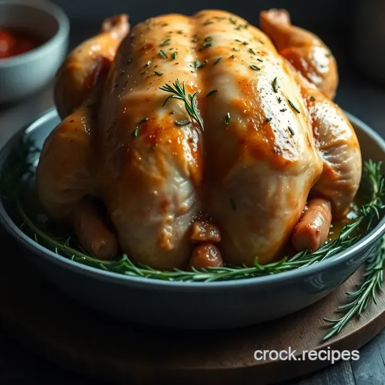 Succulent Lavender Orpington Roast Chicken presentation