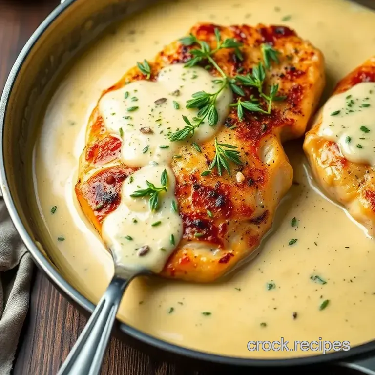 Pan-Seared Chicken with Creamy Tarragon Sauce presentation