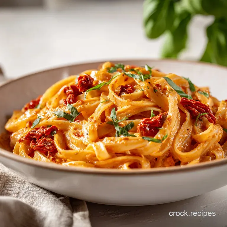 Sun Dried Tomato Pasta with Chicken and Spinach