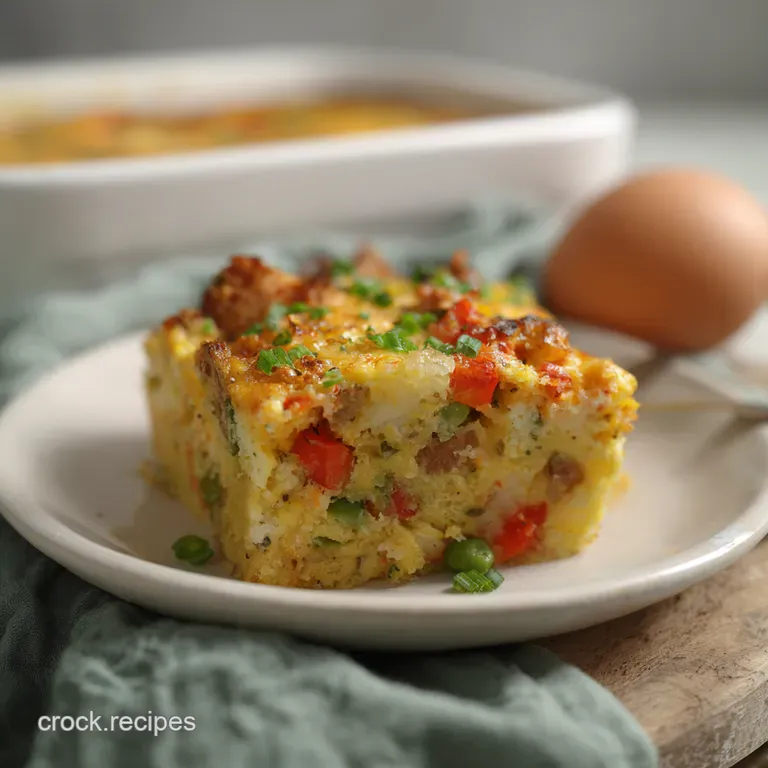 Sunrise Veggie & Sausage Casserole: A Healthy " Full English" Twist presentation